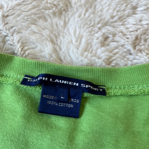 Ralph Lauren Sport Green 100% Cotton Short Sleeve T-Shirt Size L - Picture 3 of 5